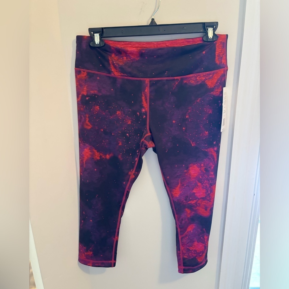 Active Space Magenta Space Dye Leggings XL NWT